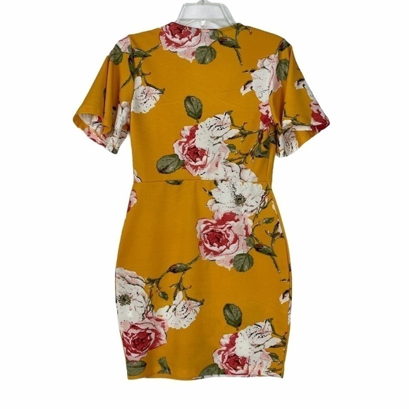Shein Yellow Floral Dress - Picture 4 of 10